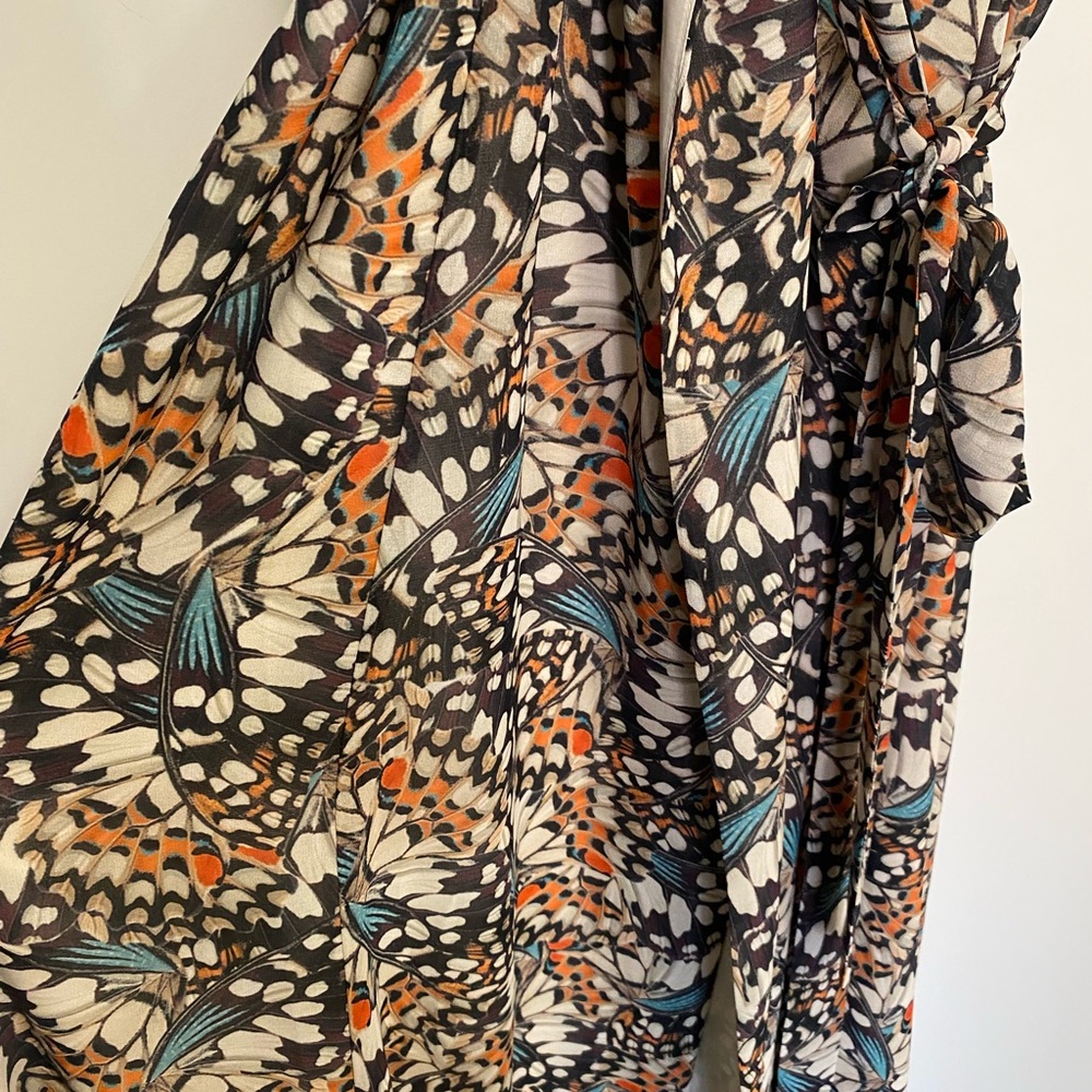 Anthropologie Floral Maxi Dress - Black, Orange, Cream - Picture 6 of 6